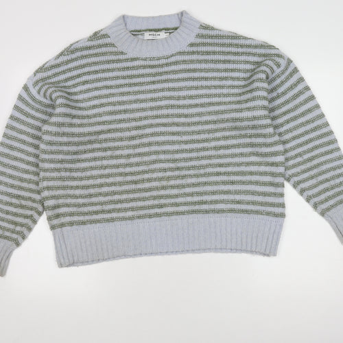 MSCH Women's Green Striped Pullover Jumper M