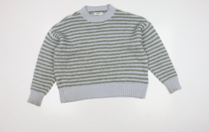 MSCH Women's Green Striped Pullover Jumper M