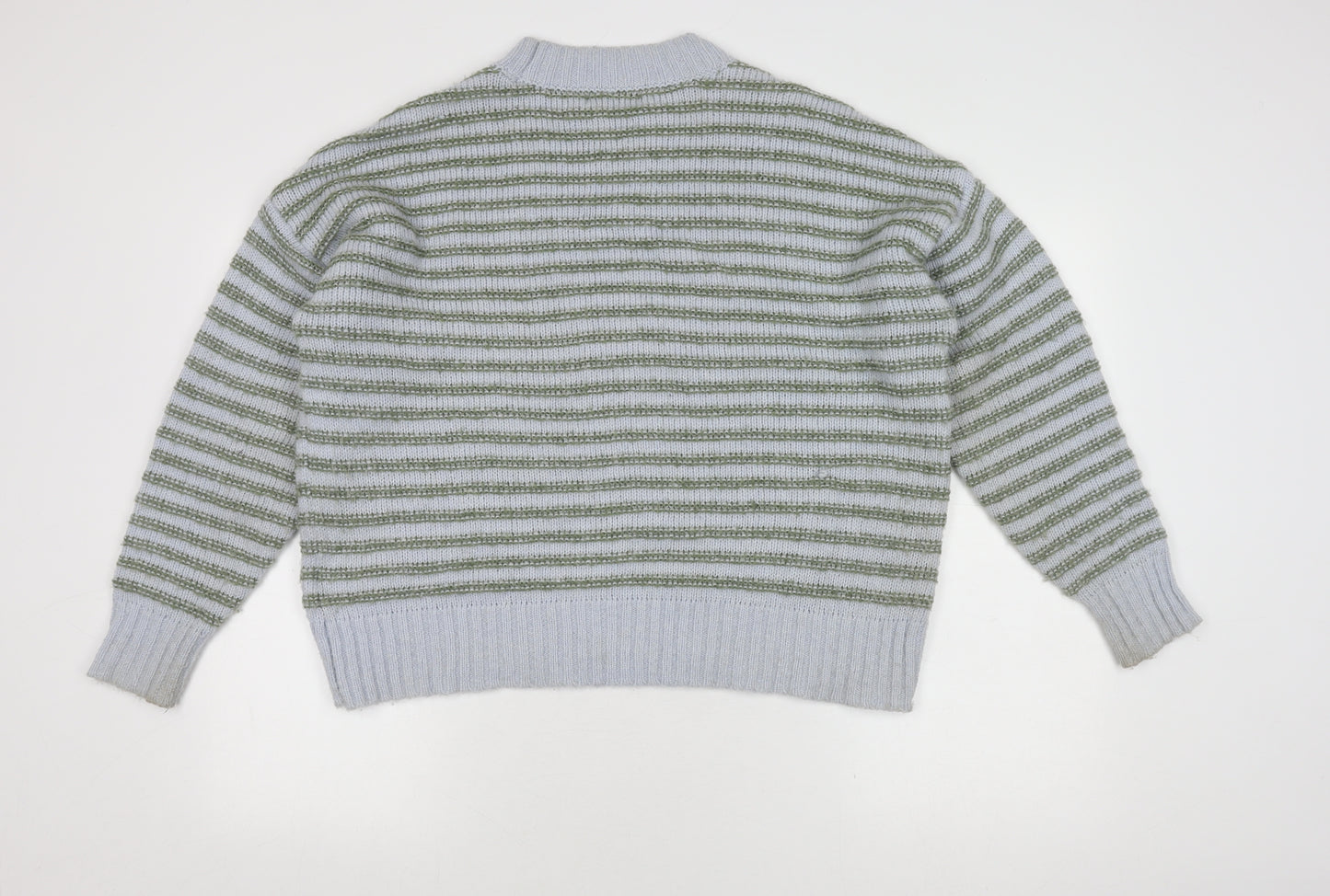 MSCH Women's Green Striped Pullover Jumper M