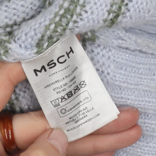 MSCH Women's Green Striped Pullover Jumper M