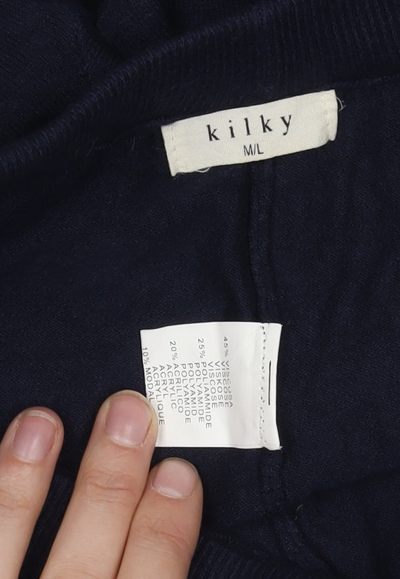 Kilky Women's Blue Ankle Leggings, M