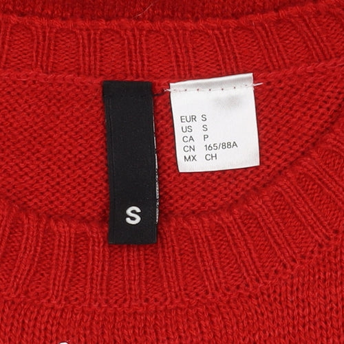 Levaca Women's Red Sequin Pullover Jumper, Size S