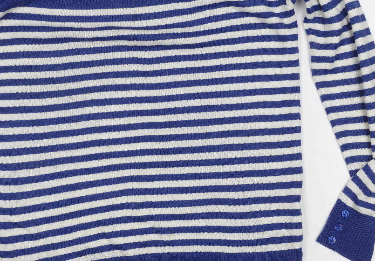 Marks and Spencer Women’s Blue Striped Jumper, Size 10