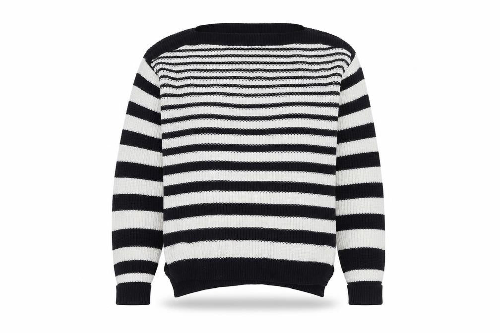 Front view of Marks & Spencer Women's Black Striped jumper S