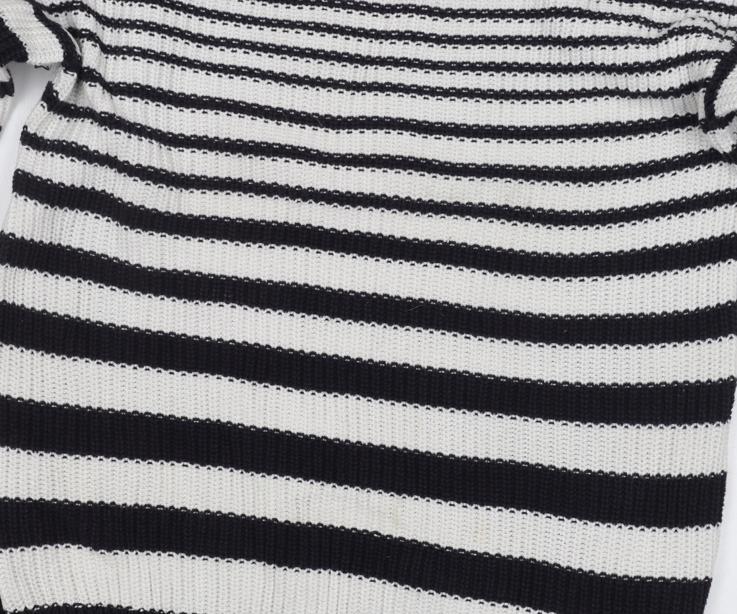 Marks and Spencer Women's Black Striped Pullover Jumper S