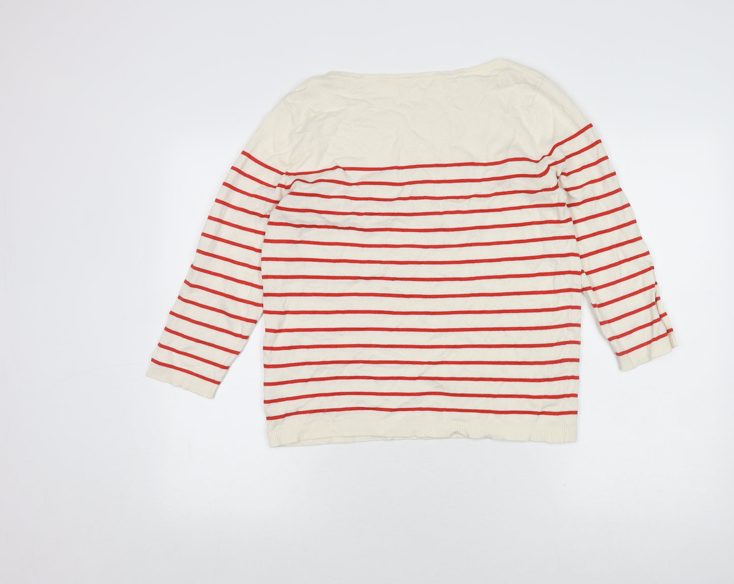 H&M Women's Multicoloured Striped Pullover Jumper Size 12