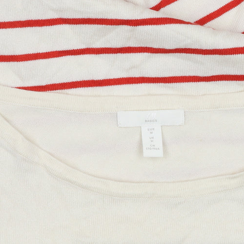 H&M Women's Multicoloured Striped Pullover Jumper Size 12