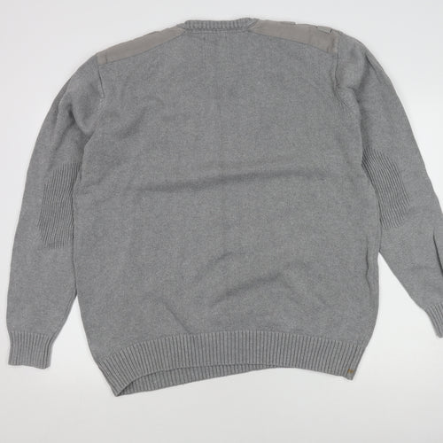 Angelo Litrico Men's Grey Crew Neck Pullover 3XL