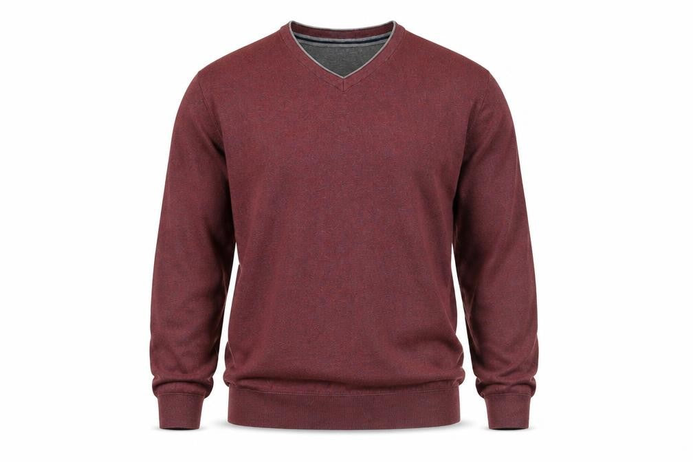 Front view of RJR.John Rocha Men's Red V-Neck jumper M