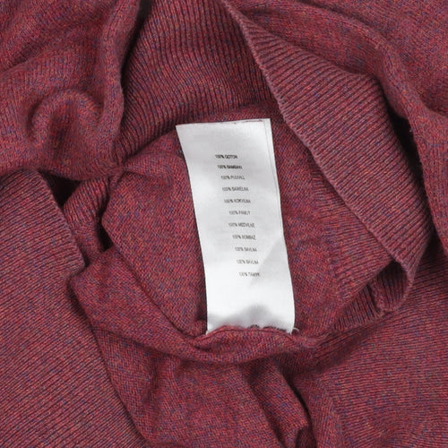 RJR John Rocha Men's Red V-Neck Pullover Jumper M