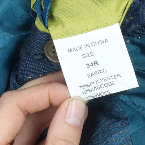 ONESIX5IVE Men's Blue Slim Fit Blazer 34R