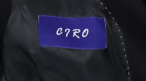 CIRO Men's Black 38R Single-Breasted Blazer Jacket