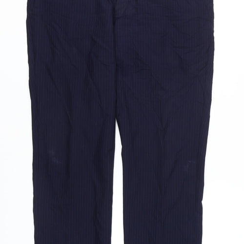 Howick Men's Blue Dress Pants 38R Regular Wool Blend
