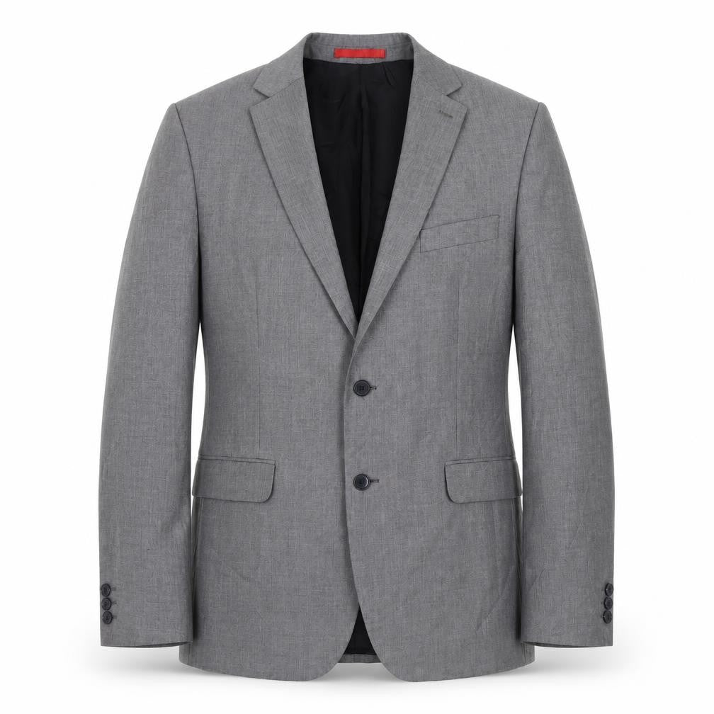 Front view of Burton Men's Grey Regular Fit Blazer 42R Formal Jacket