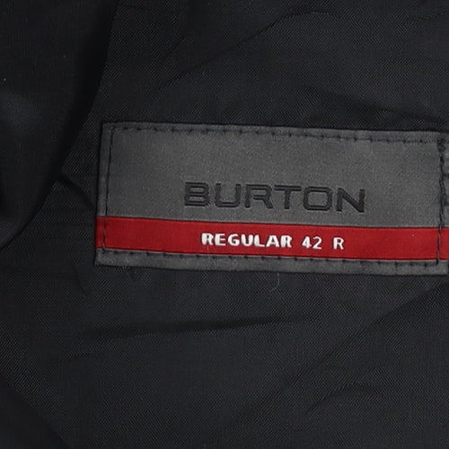 Burton Men's Grey Regular Fit Blazer 42R Formal Jacket