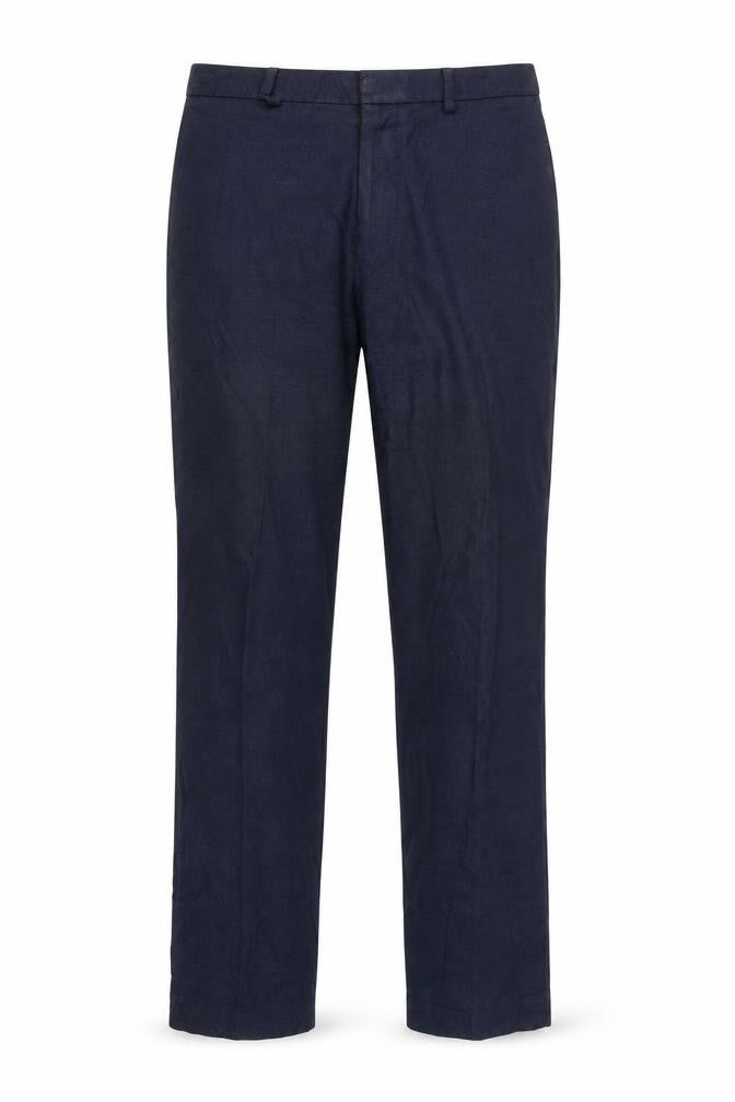 Front view of Marks & Spencer Men's Blue Slim Fit Trousers, size 36