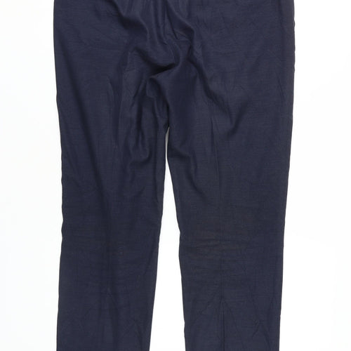Marks and Spencer Men's Blue Slim Fit Trousers, Size 36
