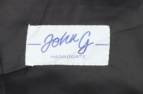 John G Men's Black Striped Blazer 40S Classic Formal