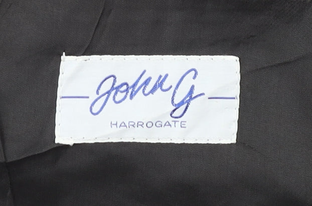 John G Men's Black Striped Blazer 40S Classic Formal