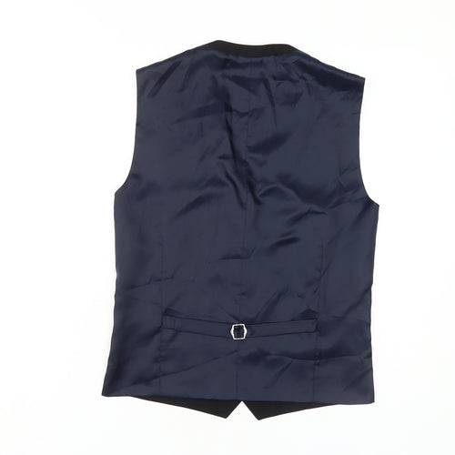 Next Men's Black Waistcoat, 36, Regular Fit, Polyester Blend