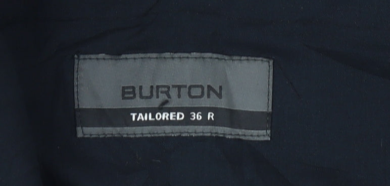 Burton Men's Black Regular Fit Trousers Size 36