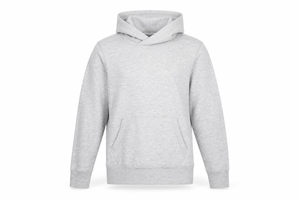 Front view of Soviet Black Men's Grey Pullover Hoodie S