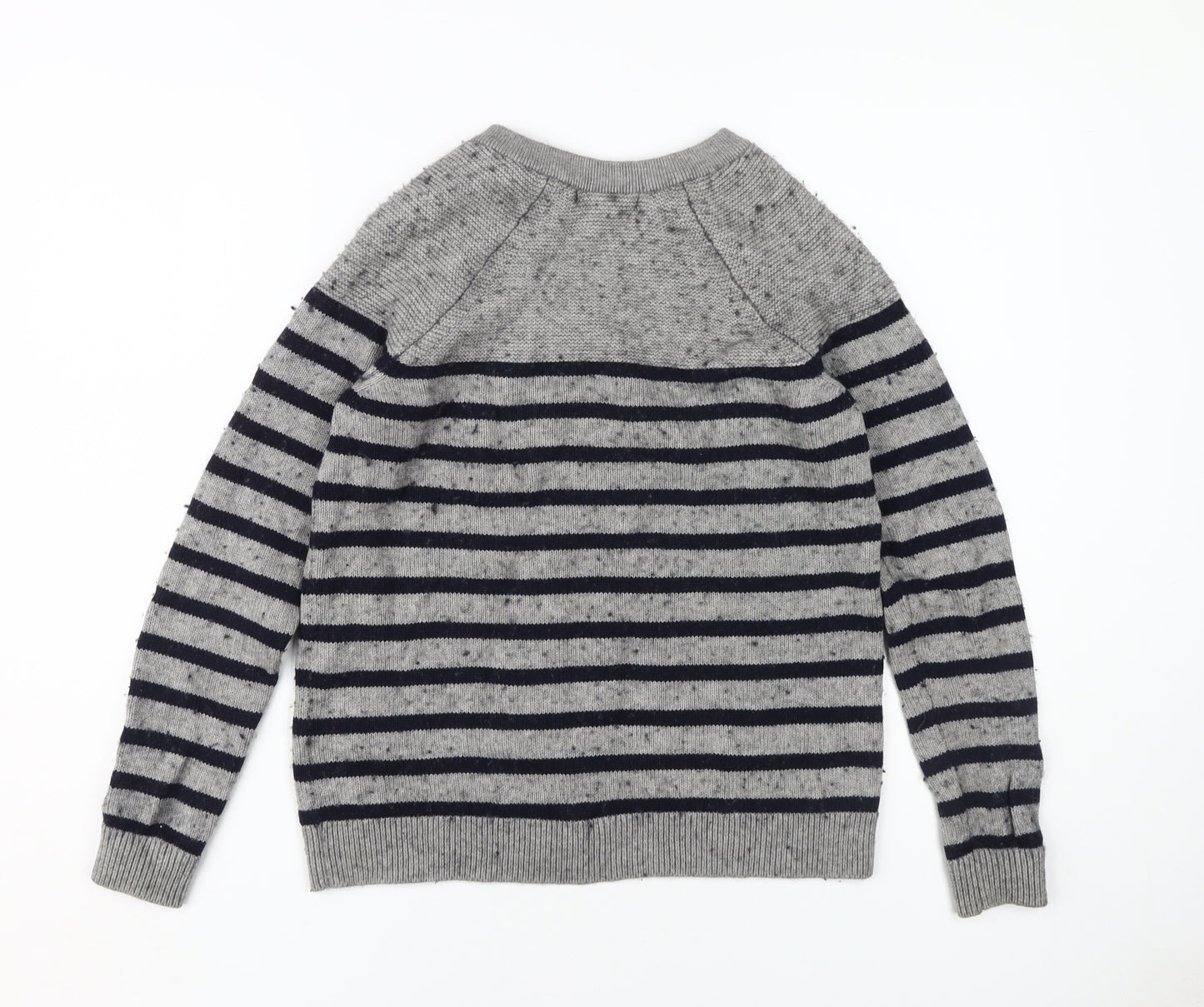 Boden Women's Grey Striped Pullover Jumper S