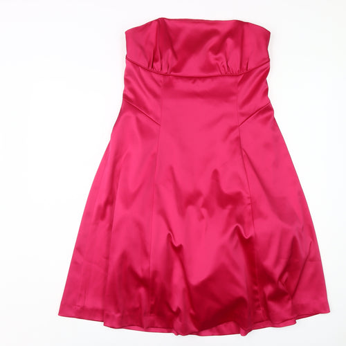 Marks and Spencer Pink Strapless Dress Size 14