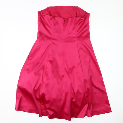 Marks and Spencer Pink Strapless Dress Size 14