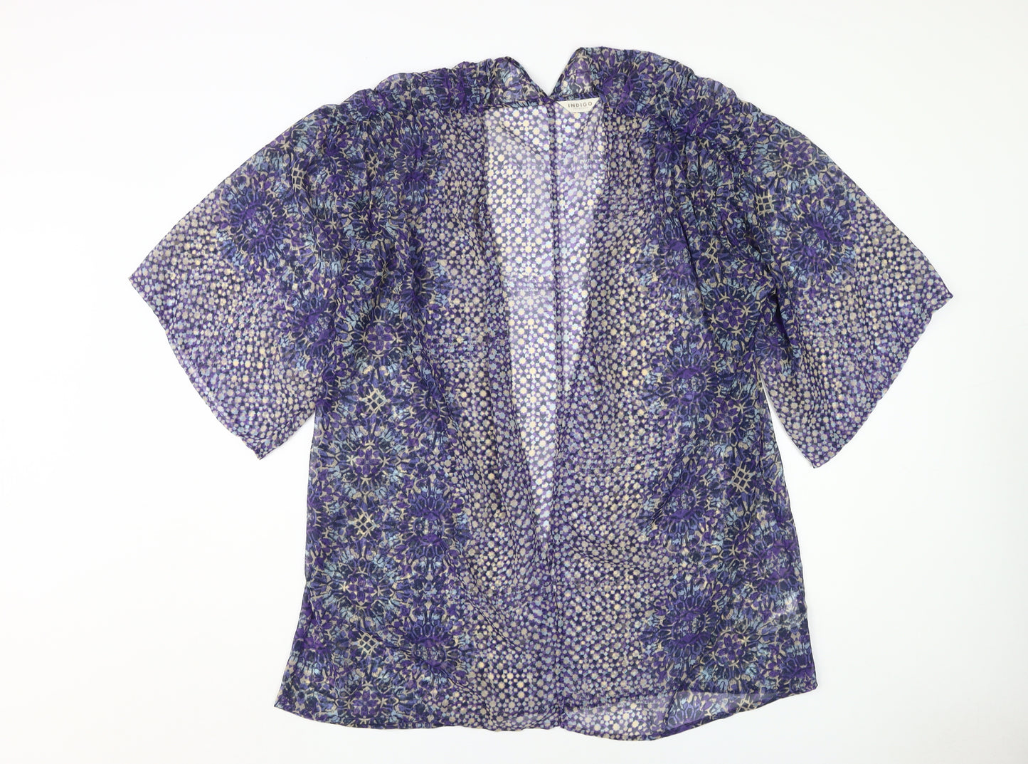 Marks and Spencer Women's Purple Kimono Sleeve Top - Size 12