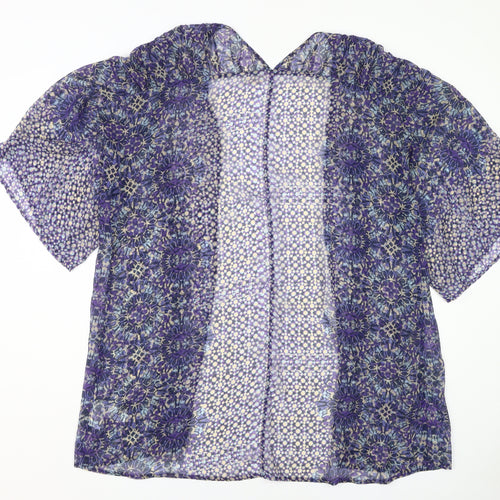 Marks and Spencer Women's Purple Kimono Sleeve Top - Size 12