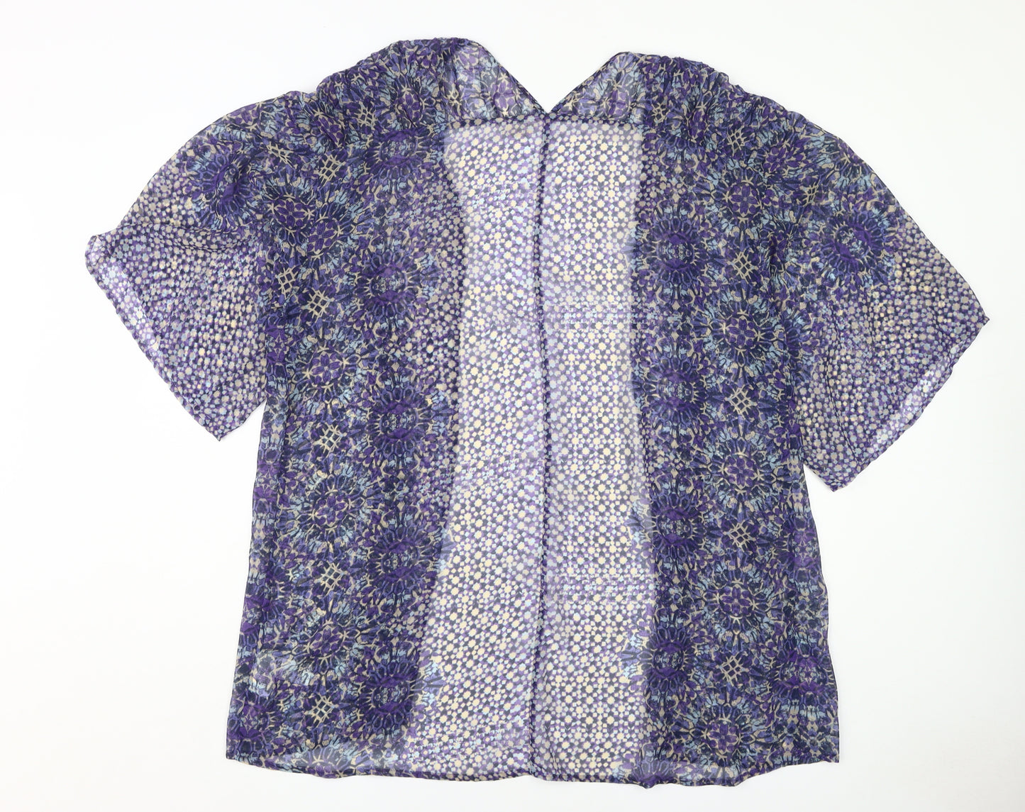 Marks and Spencer Women's Purple Kimono Sleeve Top - Size 12