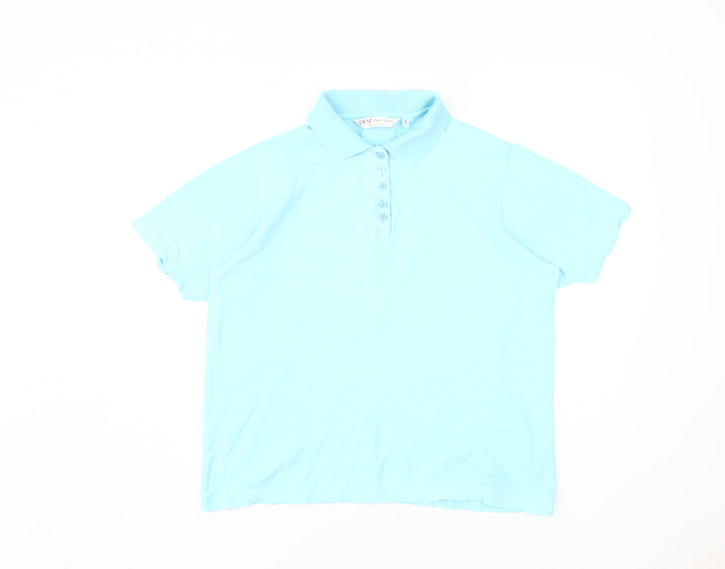 EWM Women's Blue Polo Shirt M Casual Wear