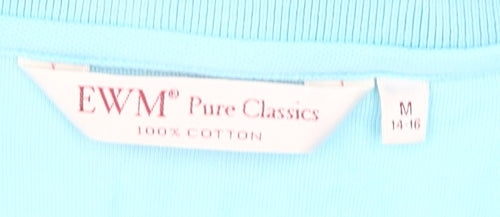 EWM Women's Blue Polo Shirt M Casual Wear