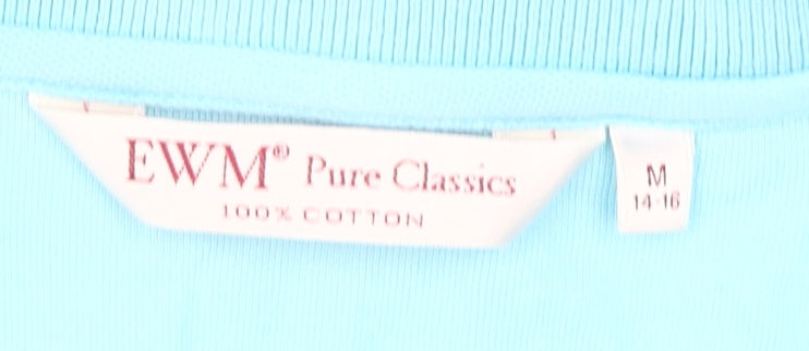EWM Women's Blue Polo Shirt M Casual Wear