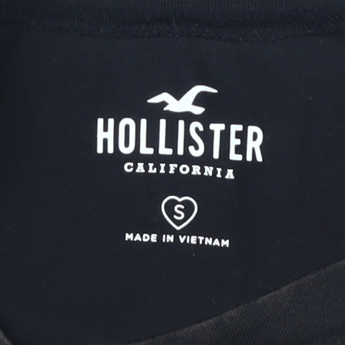 Hollister Women’s Black Cropped T-Shirt S