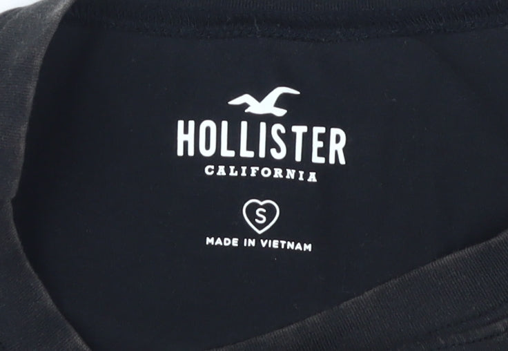 Hollister Women’s Black Cropped T-Shirt S