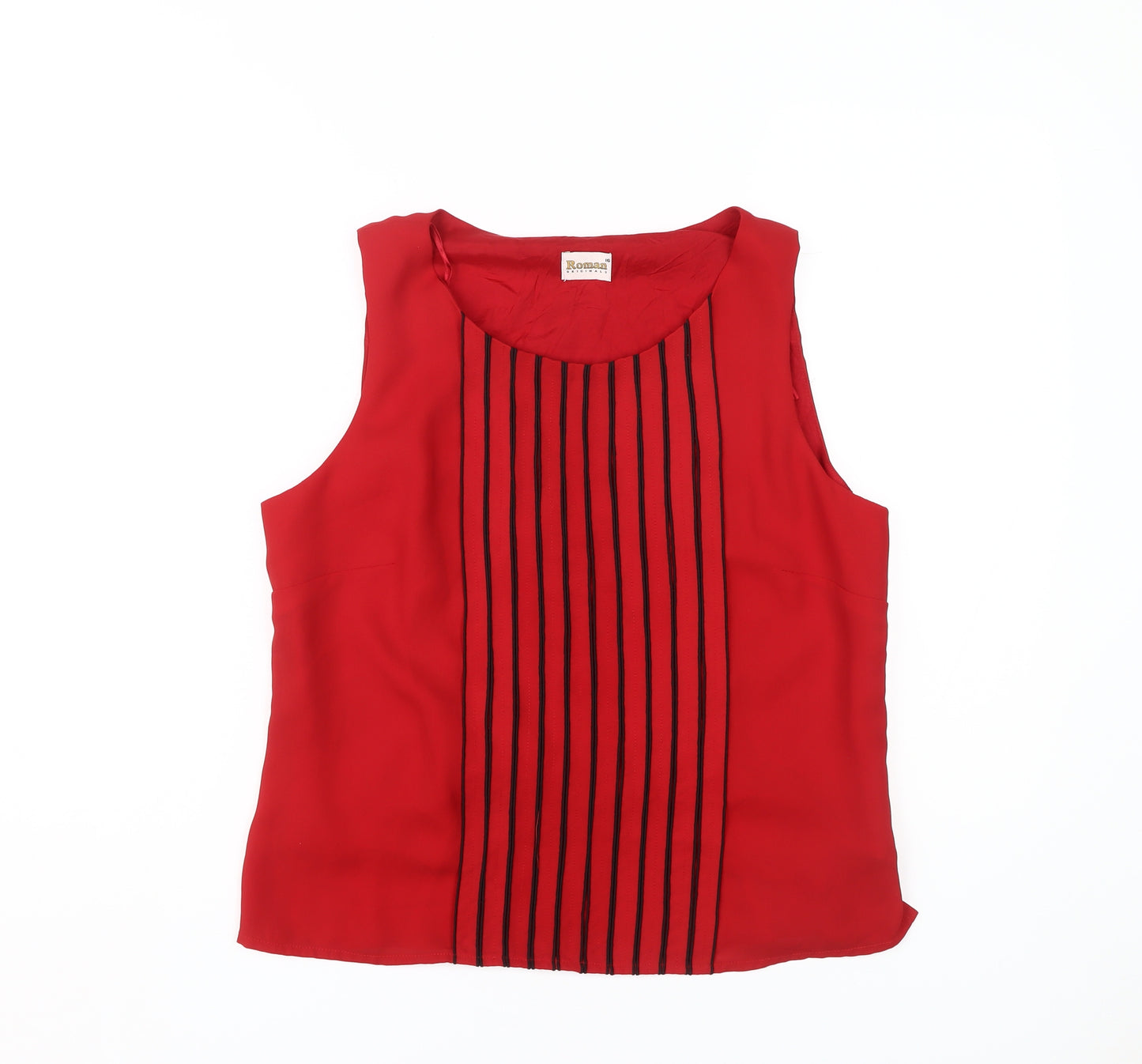 Roman Originals Women's Red Blouse, Size 16, Sleeveless