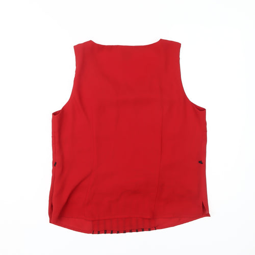 Roman Originals Women's Red Blouse, Size 16, Sleeveless