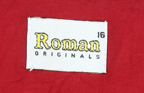 Roman Originals Women's Red Blouse, Size 16, Sleeveless