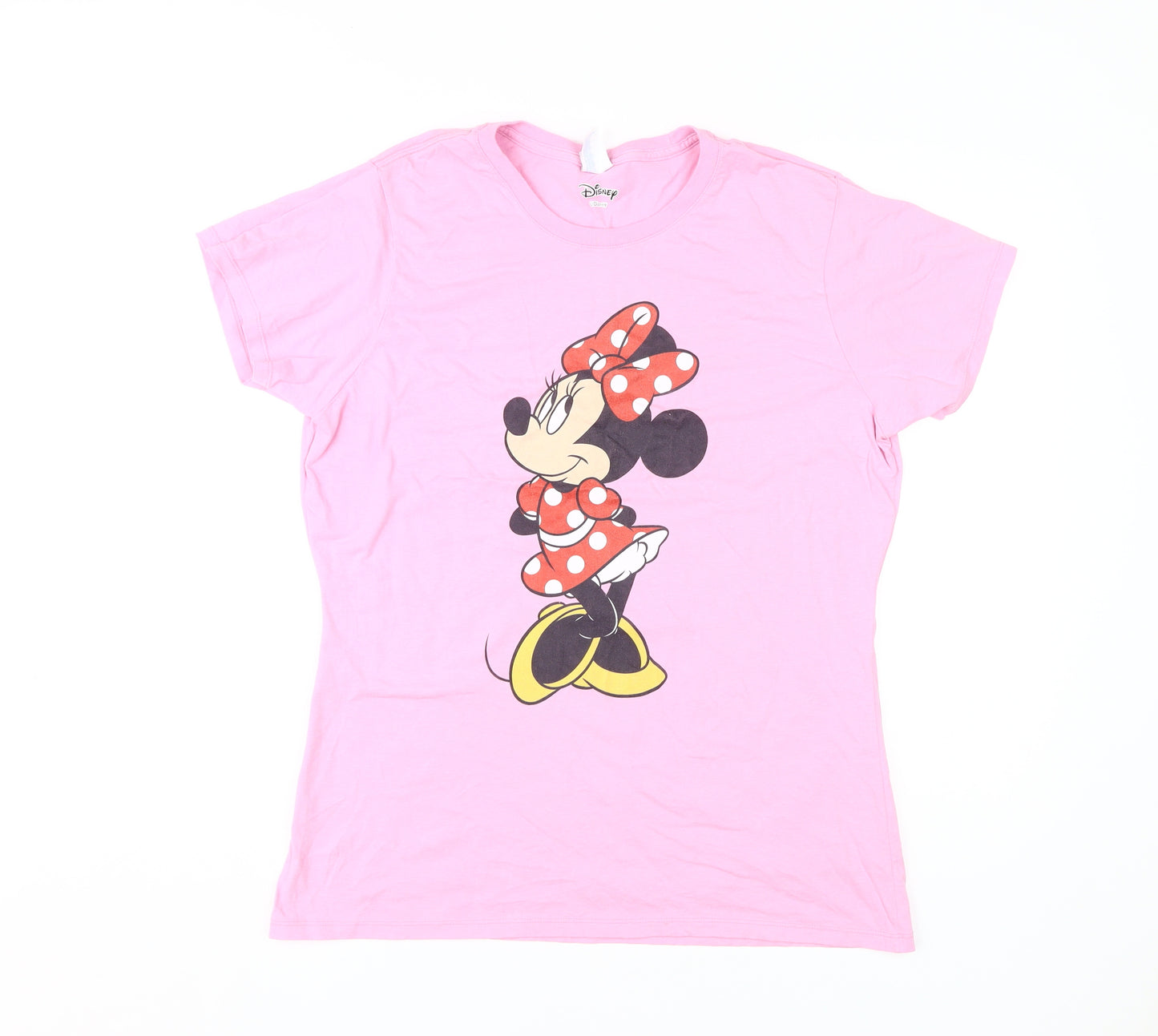 Disney Women's Pink Minnie Mouse T-Shirt, L