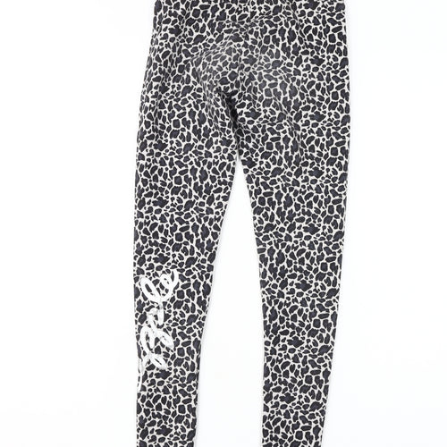 Pineapple XS Women Black Animal Print Leggings