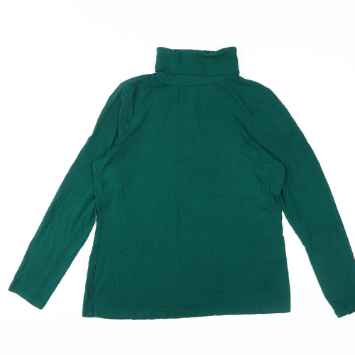 Hobbs Women's Green Roll Neck T-Shirt - Size L