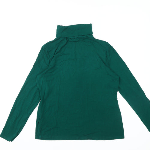Hobbs Women's Green Roll Neck T-Shirt - Size L