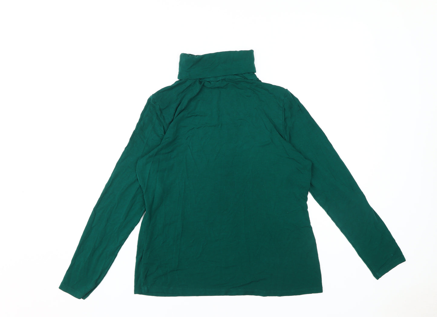 Hobbs Women's Green Roll Neck T-Shirt - Size L