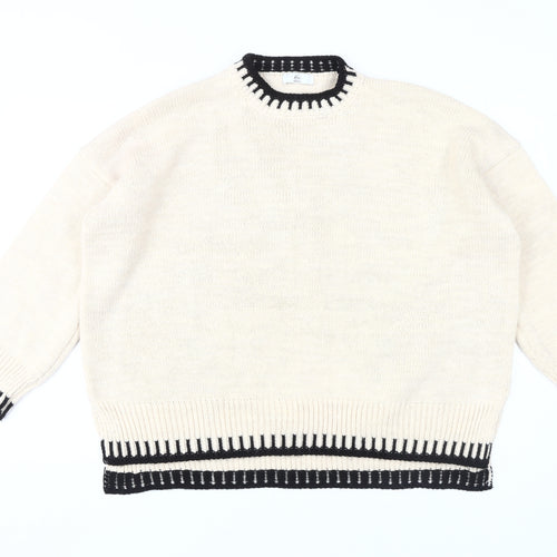 Katchme Women's Ivory Jumper S/M Crew Neck
