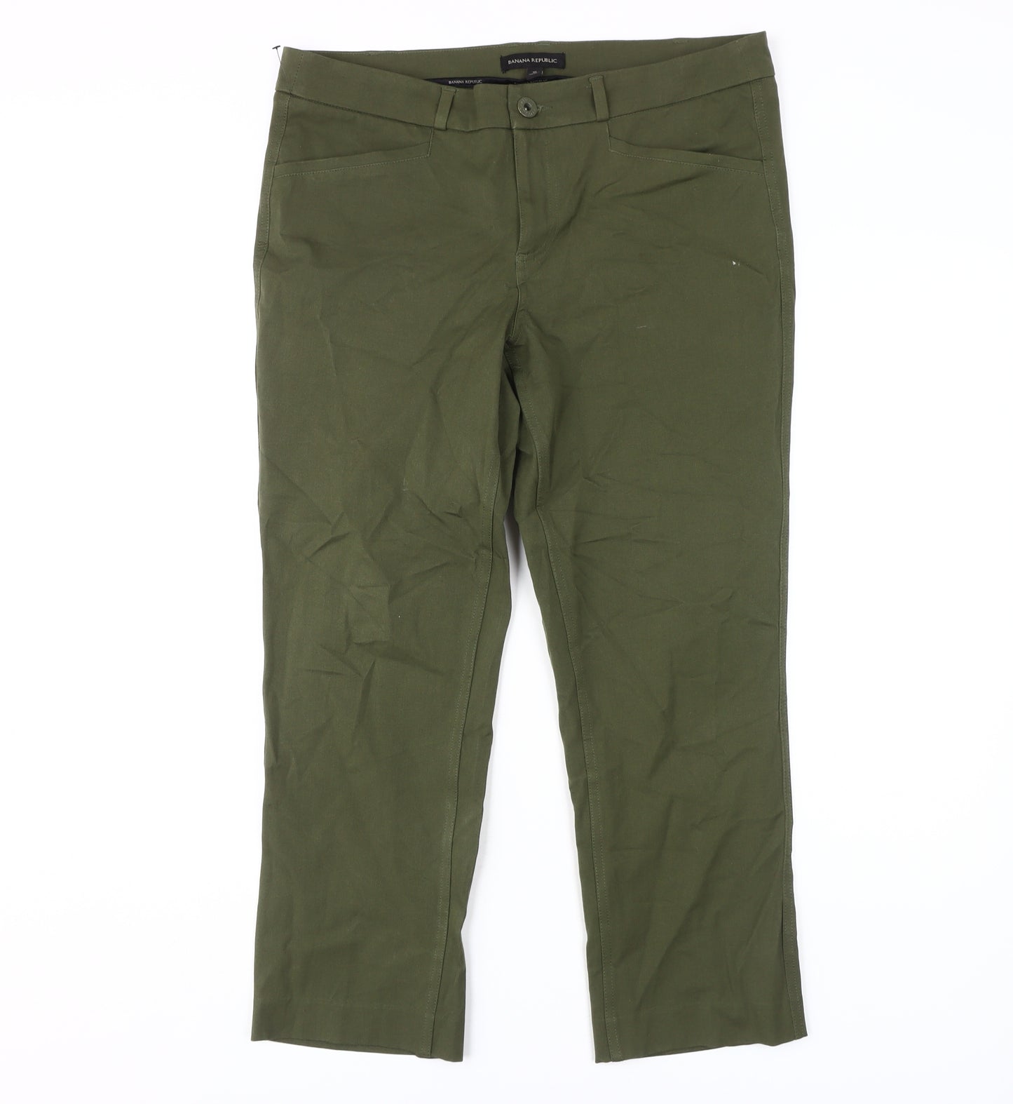 Banana Republic Women's Green Straight-Leg Jeans Size 10