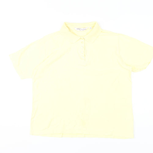 EWM Women's Yellow Polo Shirt - M, Short Sleeve