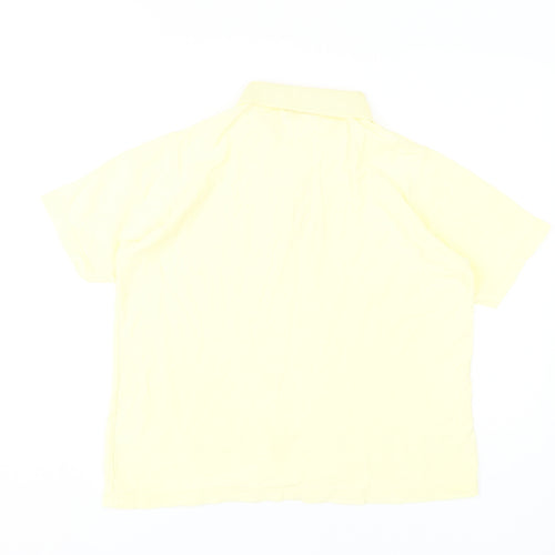 EWM Women's Yellow Polo Shirt - M, Short Sleeve