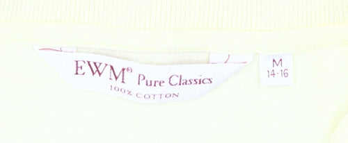 EWM Women's Yellow Polo Shirt - M, Short Sleeve